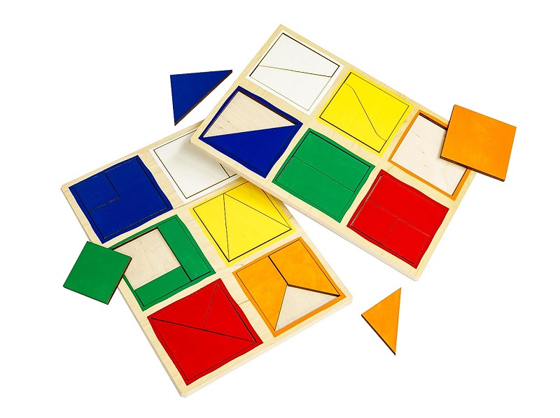 Fold the square by educational method of Nikitin