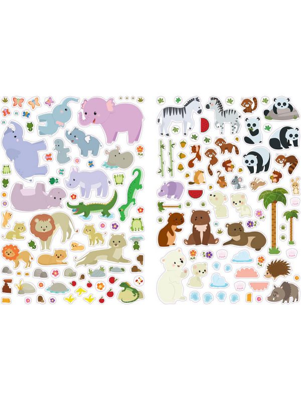 600 stickers. Animals, page 32, year 2017