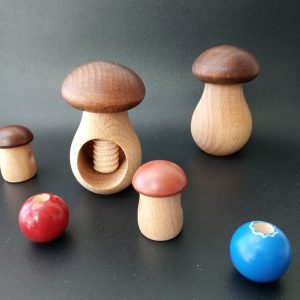 Wooden toy Mushroom with screw