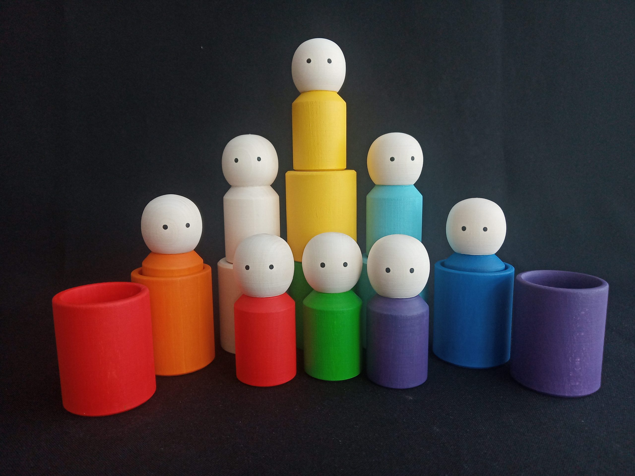 Dolls & Action Figures Dolls Wooden Peg Dolls Montessori Montessori